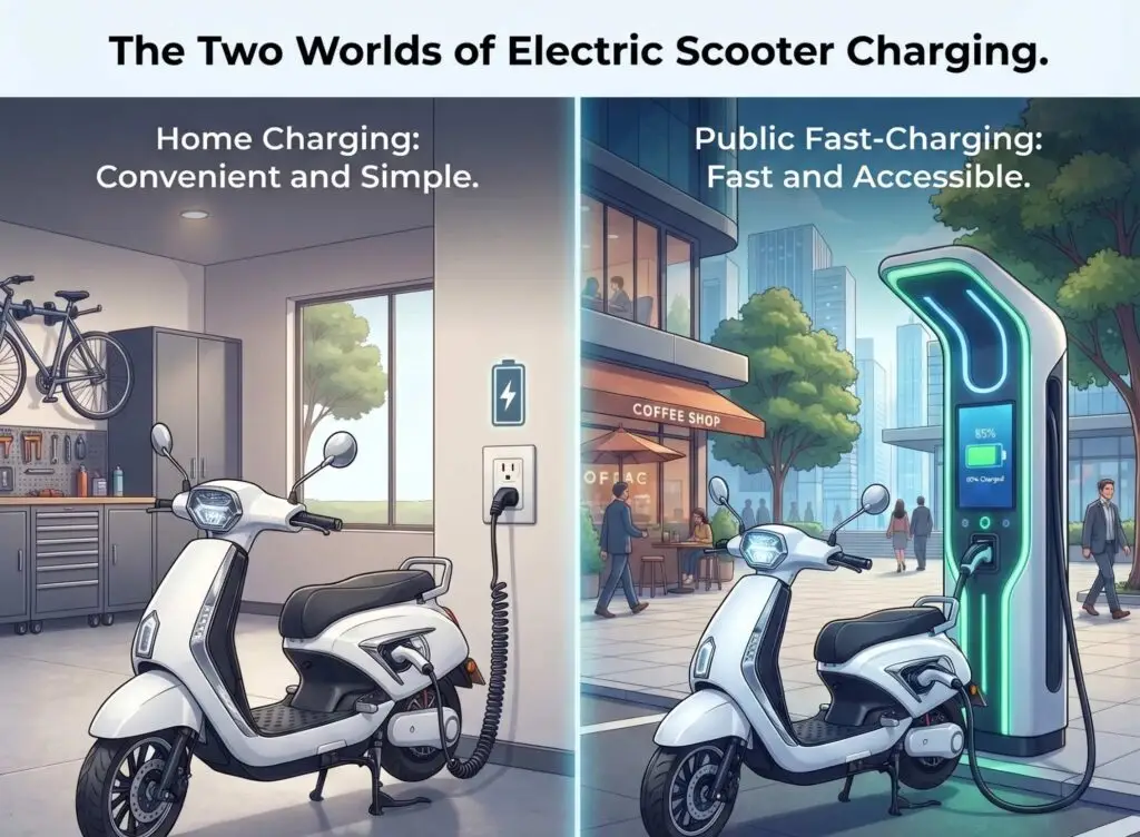 Electric Scooter Charging Time at Home vs Station